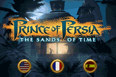Prince of Persia: The Sands of Time title screen for GameBoy Advance